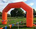 20 foot orange inflatable arch